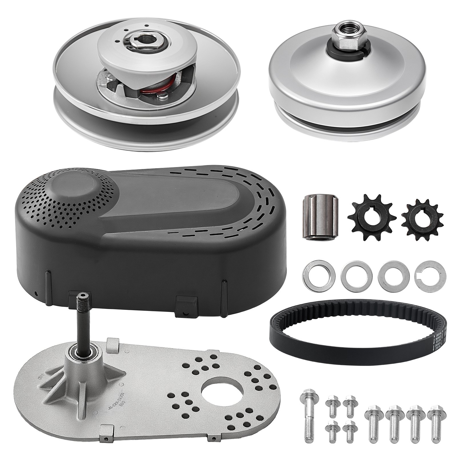 VEVOR Drive Clutch, 2-8HP Engine, 2000 RPM High-Strength Drive Clutch with Asymmetric Designed Wheels & Robust Rubber Belt, Sturdy & Durable Clutch with Full Accessories, Fit for Various Engines