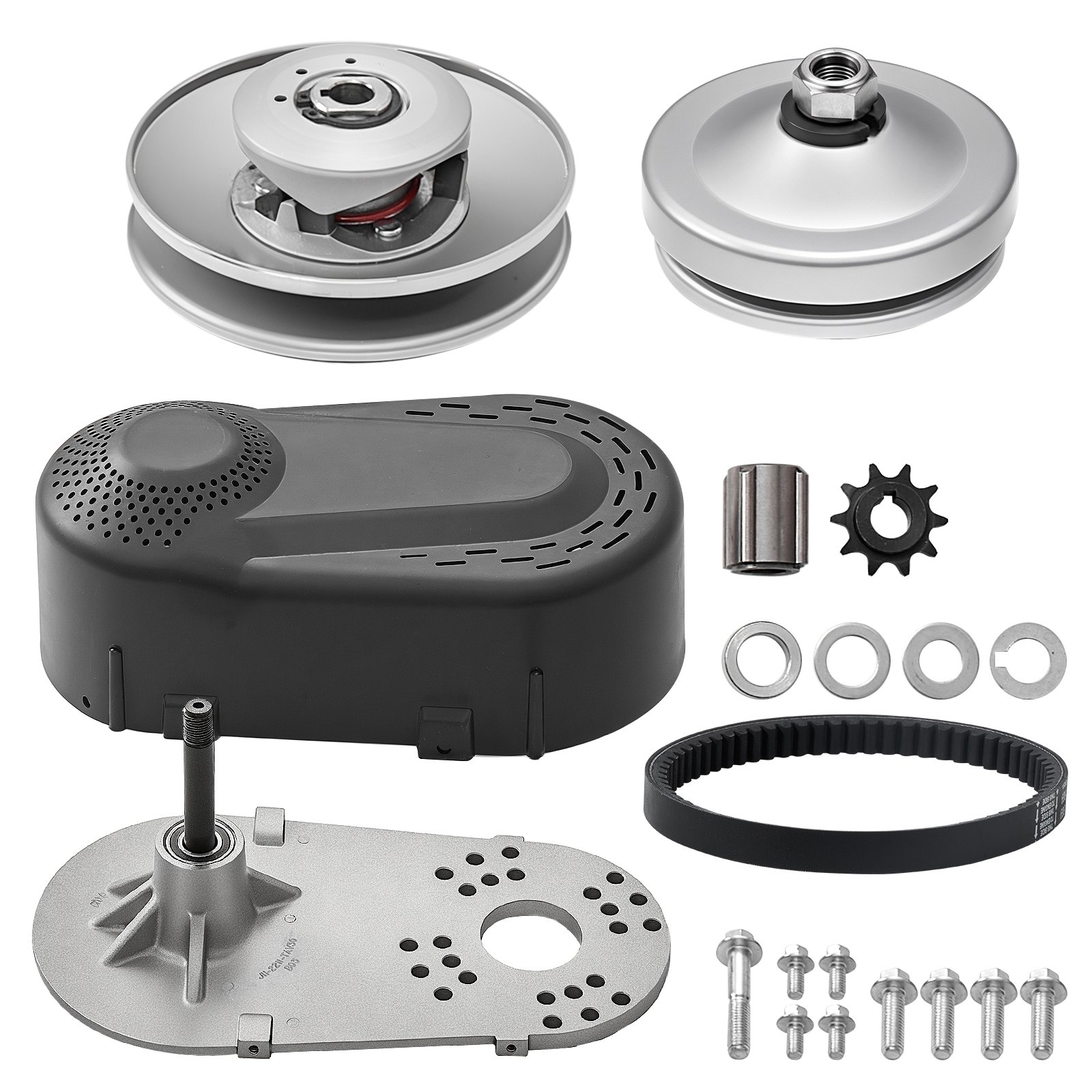 VEVOR Drive Clutch, 2-8HP Engine, 2000 RPM High-Strength Drive Clutch with Asymmetric Designed Wheels & Robust Rubber Belt, Sturdy & Durable Clutch with Full Accessories, Fit for Various Engines