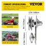 VEVOR Torque Converter 4-7HP Go Kart Clutch 1Inch Replaces Comet TAV2 Manco 10T 40 or 41 and 12T 35 Chain Drive Belt (1\" 10T 40/41and 12T 35 Chain)
