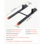 VEVOR Pallet Forks 4000 lbs Clamp-On Pallet Forks, 60 in Length Orange Tips, for Tractor Attachments, Skid Steer & Loader Bucket, Adjustable Stabilizer Bar, Heavy-Duty Reinforced Tractor Bucket Fork