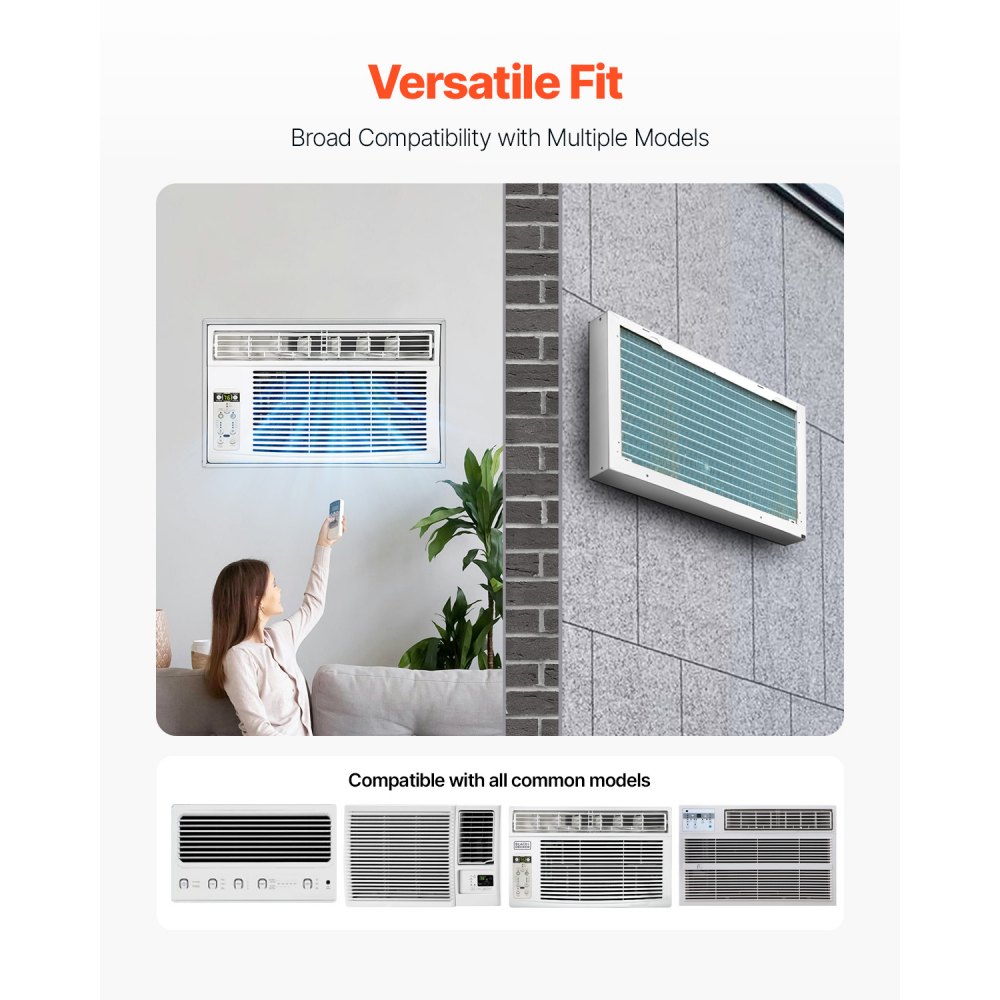 VEVOR Air Conditioner Wall Sleeve, 26 in Through the Wall Air Conditioner Sleeve, Wall Sleeve, Compatible with Most Brands of Through the Wall AC, Durable and Weather-Resistant Insulation Accessories