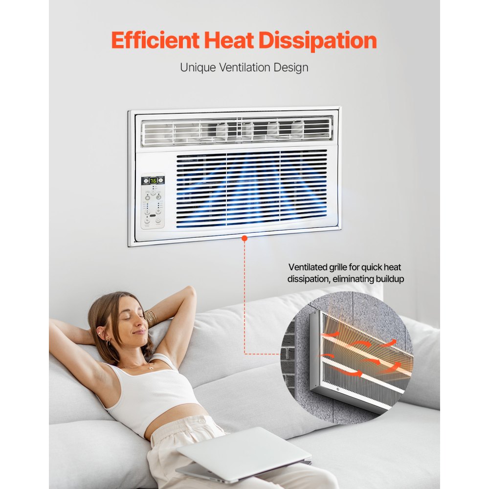 VEVOR Air Conditioner Wall Sleeve, 26 in Through the Wall Air Conditioner Sleeve, Exterior Grille, Wall AC Sleeve, Fit Most Brands of Through the Wall Air Conditioner, Durable and Weather-Resistant