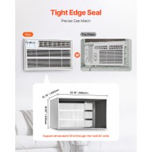 Air Conditioner Wall Sleeve 26 in with Exterior Grille Universal AC Wall Sleeve