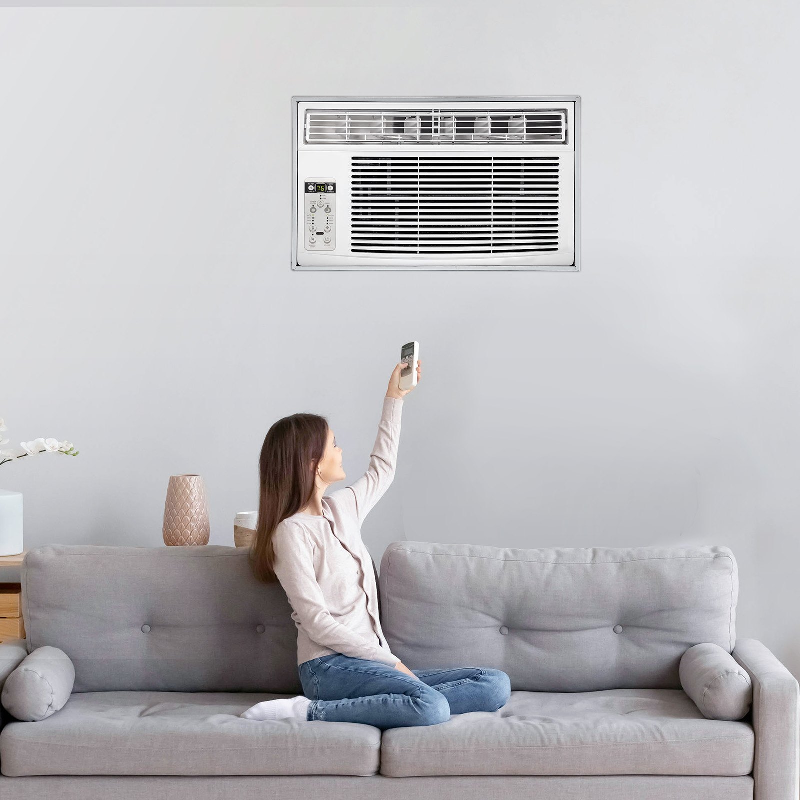 VEVOR Air Conditioner Wall Sleeve, 26 in Through the Wall Air Conditioner Sleeve, Exterior Grille, Wall AC Sleeve, Fit Most Brands of Through the Wall Air Conditioner, Durable and Weather-Resistant