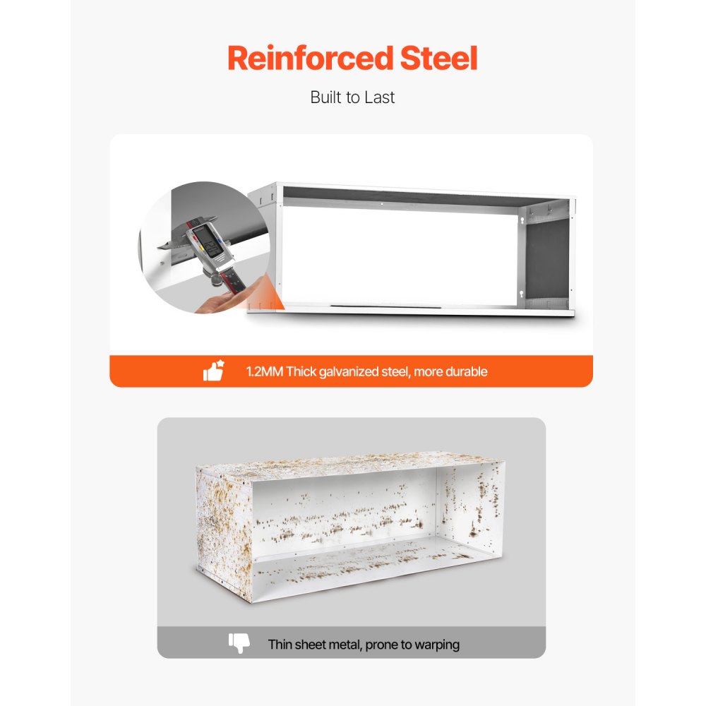 VEVOR Air Conditioner Wall Sleeve, 42 in Through the Wall Air Conditioner Sleeve, Wall Sleeve, Compatible with Most Brands of Through the Wall AC, Durable and Weather-Resistant Insulation Accessories