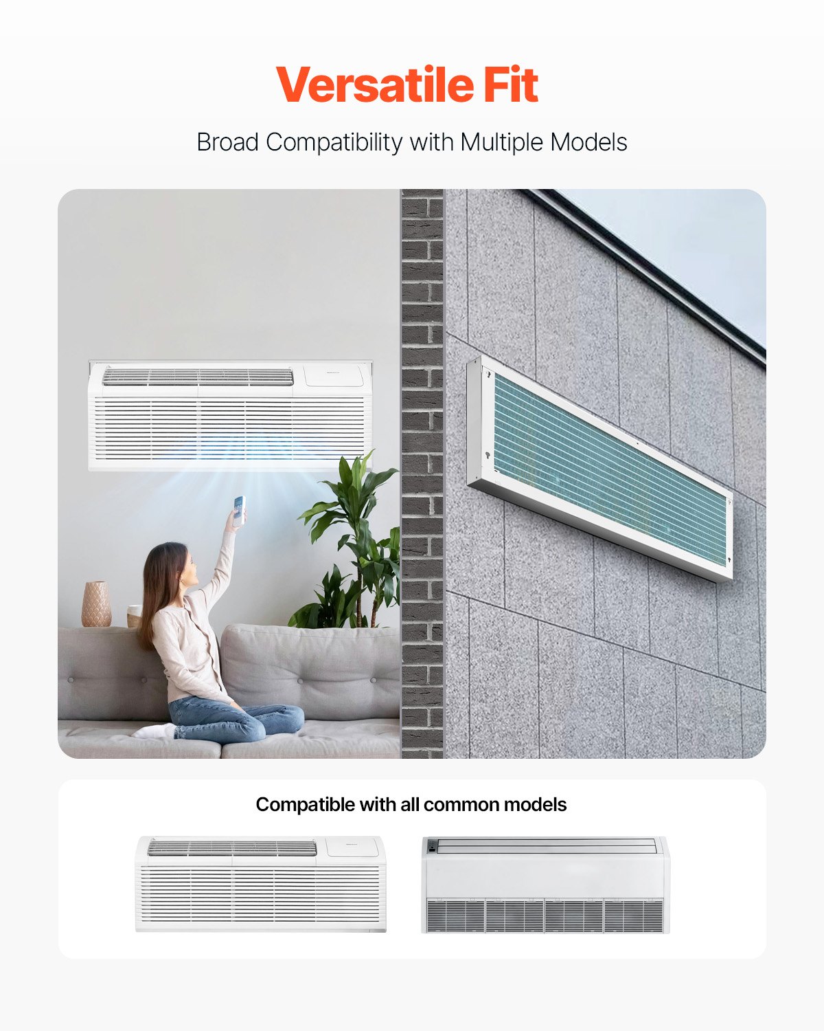 VEVOR Air Conditioner Wall Sleeve, 42 in Through the Wall Air Conditioner Sleeve, Wall Sleeve, Compatible with Most Brands of Through the Wall AC, Durable and Weather-Resistant Insulation Accessories