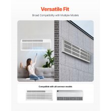 Air Conditioner Wall Sleeve 42 in with Exterior Grille Universal AC Wall Sleeve