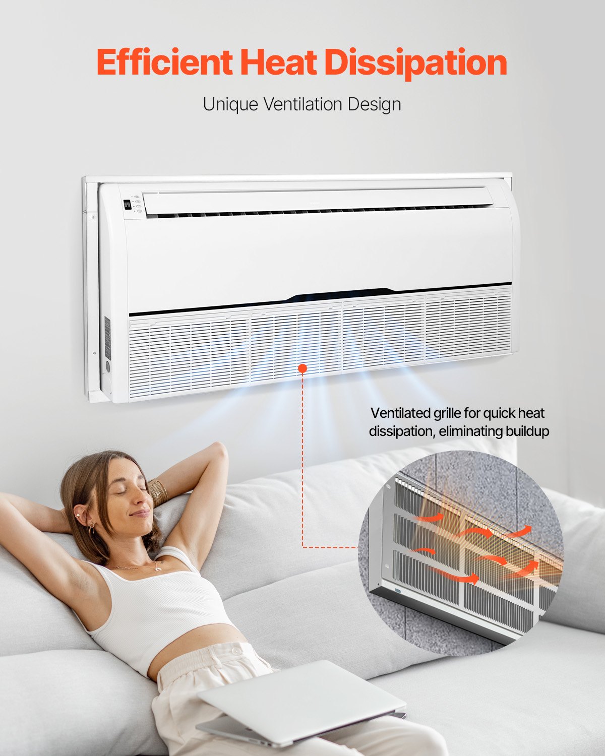 VEVOR Air Conditioner Wall Sleeve, 42 in Through the Wall Air Conditioner Sleeve, Exterior Grille, Wall AC Sleeve, Fit Most Brands of Through the Wall Air Conditioner, Durable and Weather-Resistant