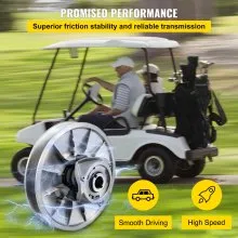VEVOR Golf Cart High Torque Driven Clutch for Club Car DS & Precedent 1997 to Up Club Car 4-Cycle Gas Golf Cart Model, Silver