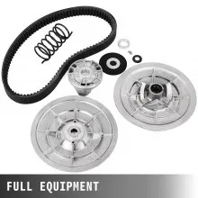 VEVOR Rear Driven Clutch Kit for Yamaha Gas Golf Cart G2-G22 1985+ Secondary Clutch Driven Kit with Belt JN6-G6201-03 JN6-G6201-04, Silver
