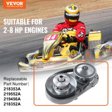 VEVOR 2000 RPM Drive Clutch Durable Clutch with 2-8 HP Engine & Rubber Belt