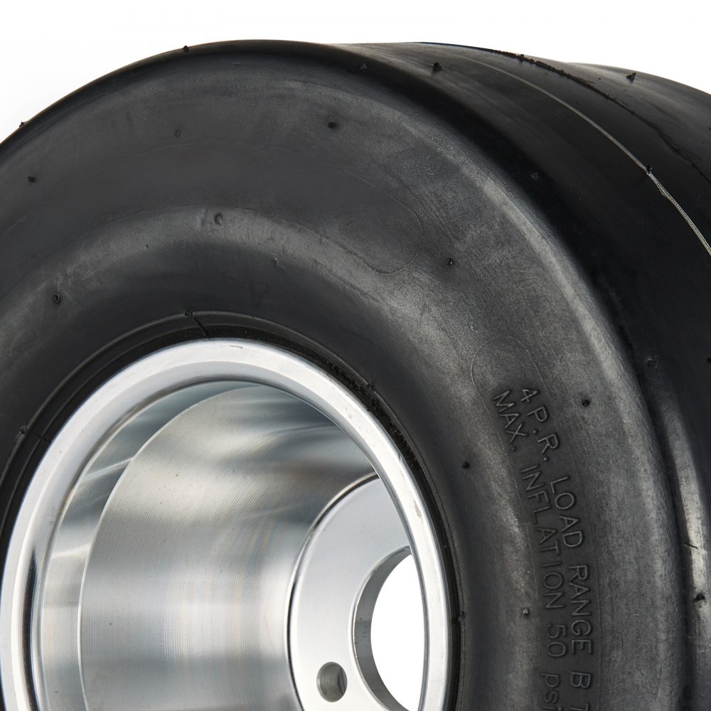 VEVOR Go Kart Tires and Rims, 11x6-5" Go Kart Wheels, 2-Pack Rear Wheels, Aluminum Alloy Rims and Rubber Tires, Hub-Rim Fit Bolt Pattern 1.57 inch with 3 Bolt Holes, Replacement Pneumatic Tire
