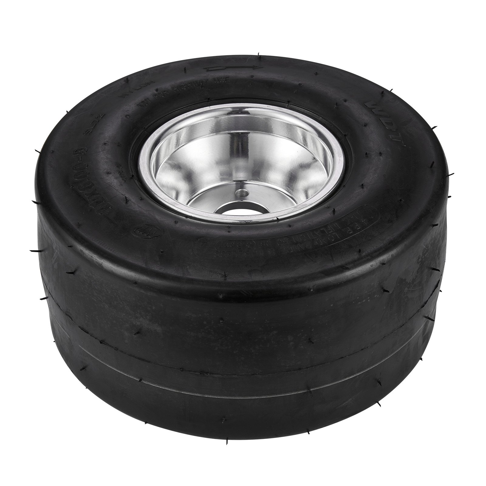 VEVOR Go Kart Tires and Rims, 11x6-5" Go Kart Wheels, 2-Pack Rear Wheels, Aluminum Alloy Rims and Rubber Tires, Hub-Rim Fit Bolt Pattern 1.57 inch with 3 Bolt Holes, Replacement Pneumatic Tire