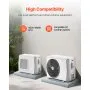 VEVOR Mini Split Pad, for 9000-36000BTU Ductless Air Conditioner Heat Pump Systems, 960x460x74 mm Plastic Outdoor Condenser Equipment Anti-Vibration Pads for Heat Pump System, Max Load 181kg