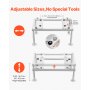 Mini Split Ground Stand Adjustable for 9000-24000 BTU 200kg Load