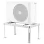 VEVOR Mini Split Ground Stand, Adjustable Anti-Vibration Mini Split Stand for 9000-24000 BTU Ductless Air Conditioner Heat Pump, Heavy Duty AC Base Bracket Floor Mount w/ 200kg Max. Load Capacity