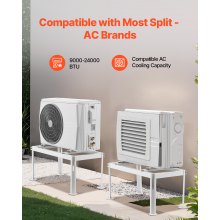 Mini Split Ground Stand Adjustable for 9000-24000 BTU 200kg Load