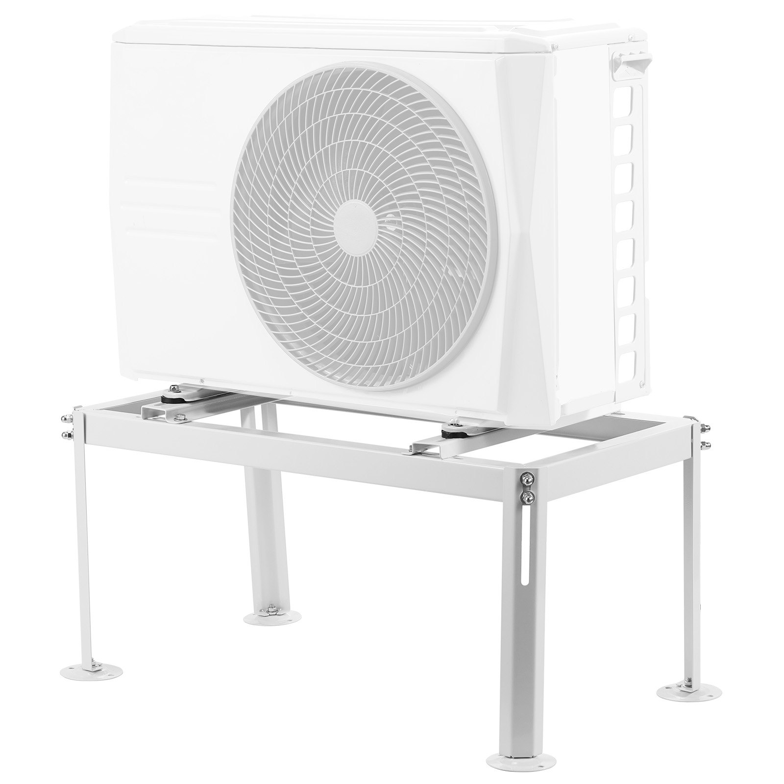 VEVOR Mini Split Ground Stand, Adjustable Anti-Vibration Mini Split Stand for 9000-24000 BTU Ductless Air Conditioner Heat Pump, Heavy Duty AC Base Bracket Floor Mount w/ 200kg Max. Load Capacity