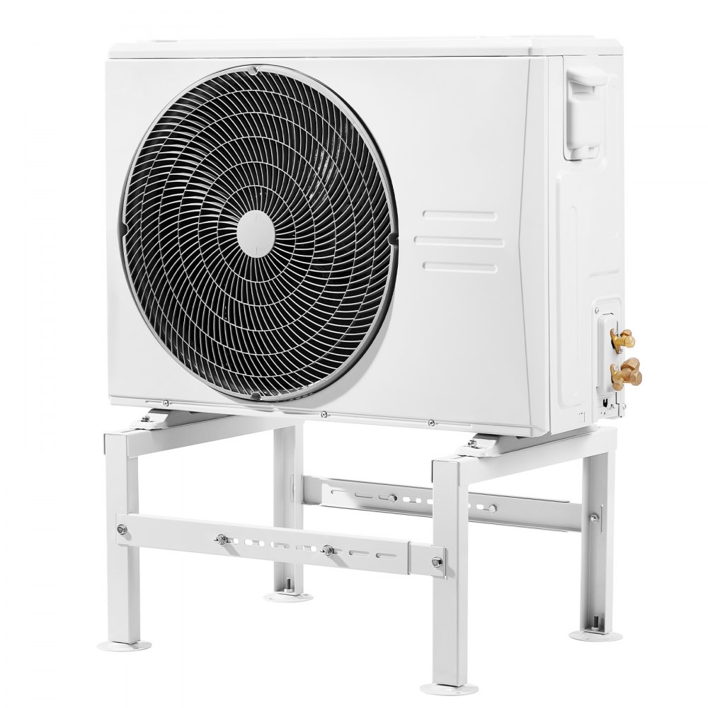 VEVOR Mini Split Ground Stand, Adjustable Anti-Vibration Mini Split Stand for 9000-60000 BTU Ductless Air Conditioner Heat Pump, Heavy Duty AC Base Bracket Floor Mount w/ 350kg Max. Load Capacity