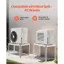 VEVOR Mini Split Ground Stand, Adjustable Anti-Vibration Mini Split Stand for 9000-18000 BTU Ductless Air Conditioner Heat Pump, Heavy Duty AC Base Bracket Floor Mount w/ 200kg Max. Load Capacity