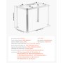 VEVOR Mini Split Ground Stand, Adjustable Anti-Vibration Mini Split Stand for 9000-18000 BTU Ductless Air Conditioner Heat Pump, Heavy Duty AC Base Bracket Floor Mount w/ 200kg Max. Load Capacity
