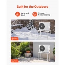 Mini Split Ground Stand Adjustable Anti Vibration for 9000-18000 BTU