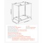 VEVOR Mini Split Ground Stand, Anti-Vibration Mini Split Stand for 9000-18000 BTU Ductless Air Conditioner Heat Pump, Heavy Duty AC Base Bracket Floor Mount w/ 250kg Max. Load,Dual Levels