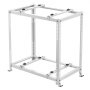 VEVOR Mini Split Ground Stand, Anti-Vibration Mini Split Stand for 9000-18000 BTU Ductless Air Conditioner Heat Pump, Heavy Duty AC Base Bracket Floor Mount w/ 551LBS Max. Load,Dual Levels