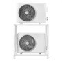 VEVOR Mini Split Ground Stand, Anti-Vibration Mini Split Stand for 9000-18000 BTU Ductless Air Conditioner Heat Pump, Heavy Duty AC Base Bracket Floor Mount w/ 551LBS Max. Load,Dual Levels