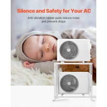 Mini Split Ground Stand for 9000-18000 BTU Heat Pump Dual Levels