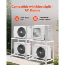 Mini Split Ground Stand for 9000-18000 BTU Heat Pump Dual Levels