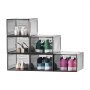 VEVOR Cajas para zapatos, paquete de 6, transparentes, apilables, con puerta magnética, aptas hasta la talla 13 de EE. UU., contenedores de plástico para tacones altos, botas y sombreros, color negro transparente