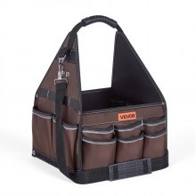 VEVOR Tool Bag, 13 Inch, 45-Pocket Open Top Tool Tote, Electrical Maintenance Toolbox Organizer Storage with Handle, Adjustable Shoulder Strap, Portable Toolbag, for Professionals DIY & Jobsite Use