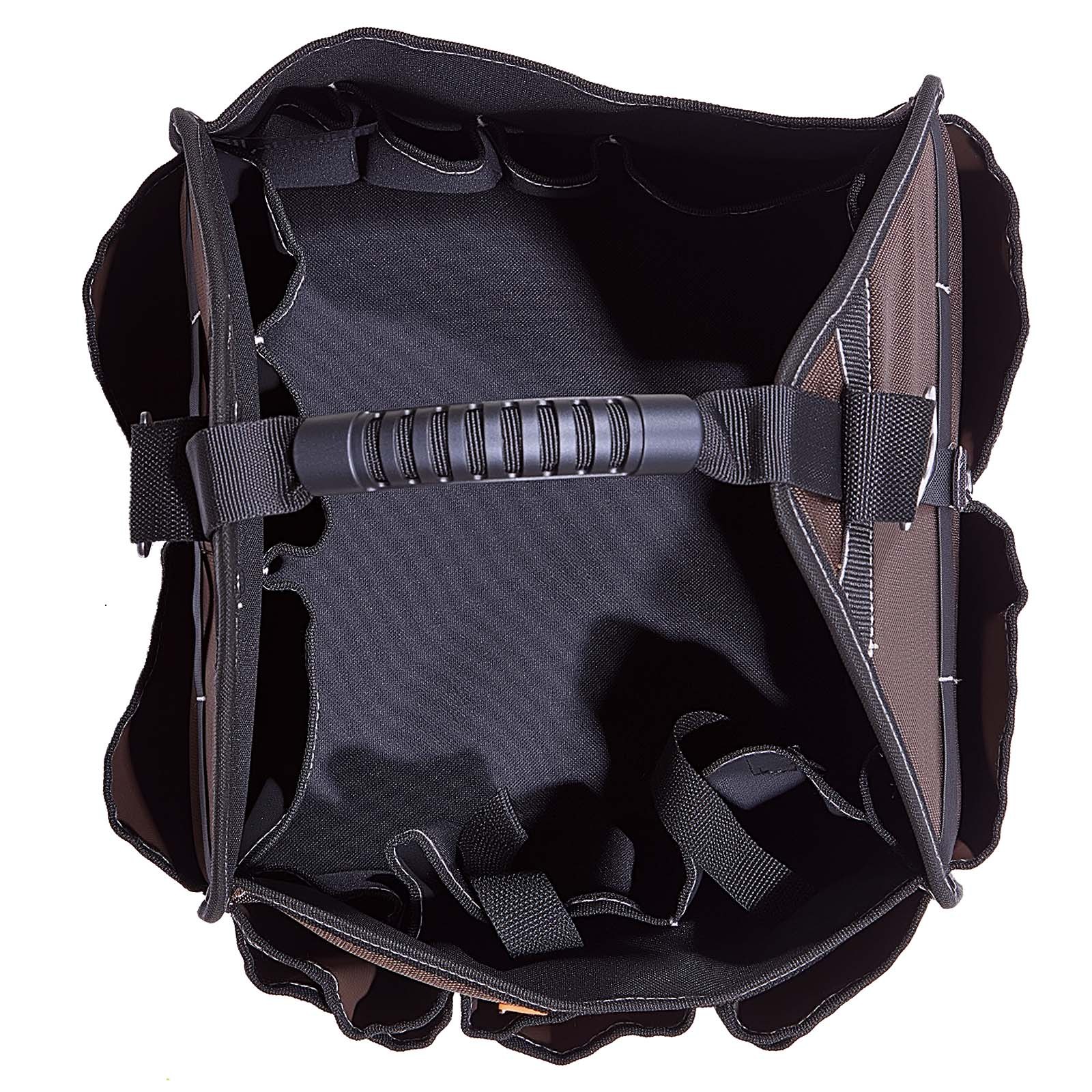 VEVOR Tool Bag, 13 Inch, 45-Pocket Open Top Tool Tote, Electrical Maintenance Toolbox Organizer Storage with Handle, Adjustable Shoulder Strap, Portable Toolbag, for Professionals DIY & Jobsite Use