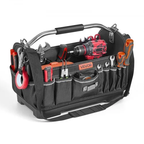 Avatud tööriistakott 410 mm, plastpõhjaga, 33 taskut
