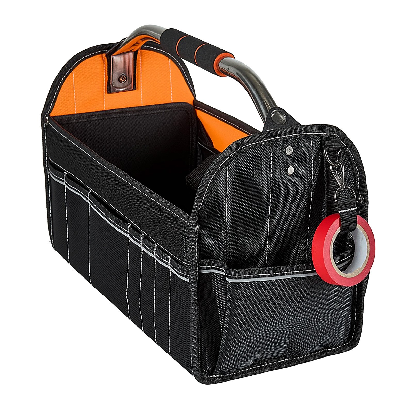 VEVOR Tool Bag, 16.1 Inch, 33-Pocket Open Top Tool Tote, Electrical Maintenance Toolbox Organizer Storage with Handle, Adjustable Shoulder Strap, Portable Toolbag, for Professionals DIY & Jobsite Use
