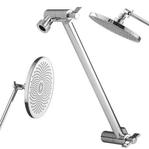 Shower Head Extension Arm Extender 11 in Adjustable Angle Height G1/2 Universal