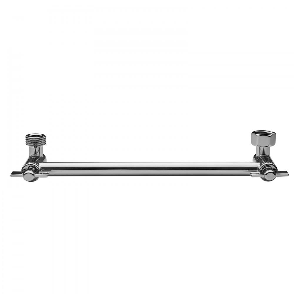VEVOR Shower Head Extension Arm, 11 Inches, Brass Shower Arm Extender with Flexible Adjustable Angle Height, Chrome Finish, G1/2 Universal Thread Connector Compatible, for Rain & Handheld Showerhead