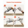 Shower Head Extension Arm Extender 16 in Adjustable Angle Height G1/2 Universal