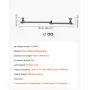 VEVOR Shower Head Extension Arm, 16 inches, Brass Shower Arm Extender with Flexible Adjustable Angle Height, Chrome Finish, G1/2 Universal Thread Connector Compatible, for Rain & Handheld Showerhead