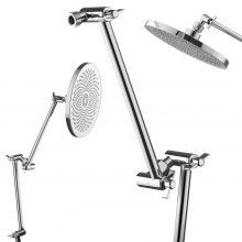 Shower Head Extension Arm Extender 16 in Adjustable Angle Height G1/2 Universal