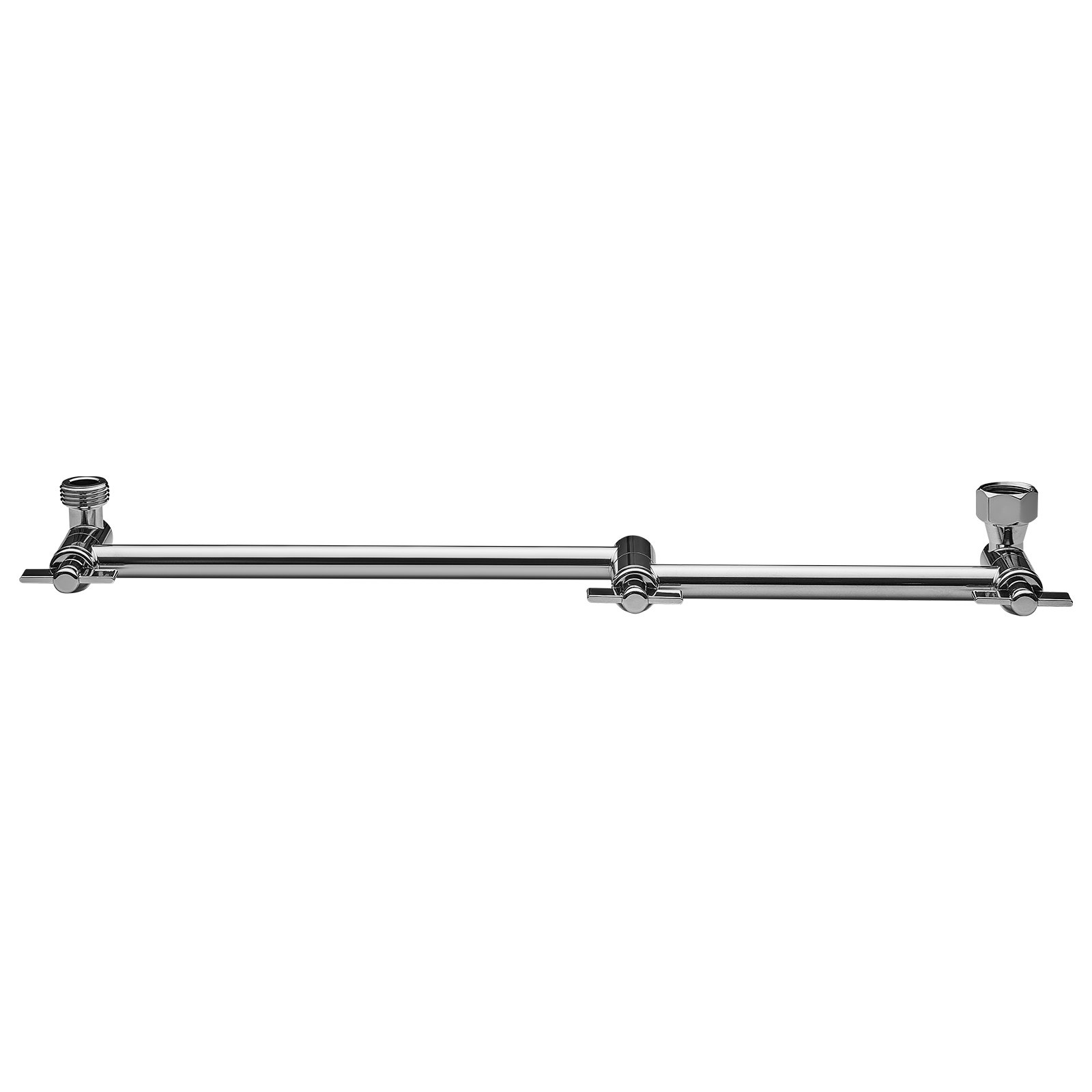 VEVOR Shower Head Extension Arm, 16 inches, Brass Shower Arm Extender with Flexible Adjustable Angle Height, Chrome Finish, G1/2 Universal Thread Connector Compatible, for Rain & Handheld Showerhead