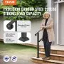 VEVOR Handrails for Outdoor Steps, 2-3 Step Stair Hand Rail & Indoor Railing Kit, Railings for Outside Steps with Installation Kit, Hand Rails for Seniors,Porch Railing & Deck Hand Rail, Black