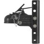 VEVOR Adjustable Trailer Coupler and 5-Position Channel Bracket Kit, 2-5/16" Hitch Ball, 15000 lbs Capacity, Heavy Duty Cast Channel-Mount Coupler, for Towing Camper, Pickup Truck, SUV, Black Coating