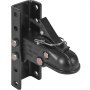 VEVOR Adjustable Trailer Coupler and 5-Position Channel Bracket Kit, 2-5/16" Hitch Ball, 15000 lbs Capacity, Heavy Duty Cast Channel-Mount Coupler, for Towing Camper, Pickup Truck, SUV, Black Coating