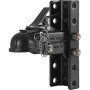 VEVOR Adjustable Trailer Coupler and 5-Position Channel Bracket Kit, 2-5/16" Hitch Ball, 15000 lbs Capacity, Heavy Duty Cast Channel-Mount Coupler, for Towing Camper, Pickup Truck, SUV, Black Coating