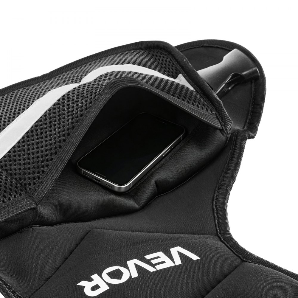 VEVOR Adjustable Weighted Vest, 4.7 kg Comfortable X-Shape Body Weight Vest Set with 6 Weight Packs and Reflective Stripe, for Men Women, Workout Equipment for Strength Training Running Jogging