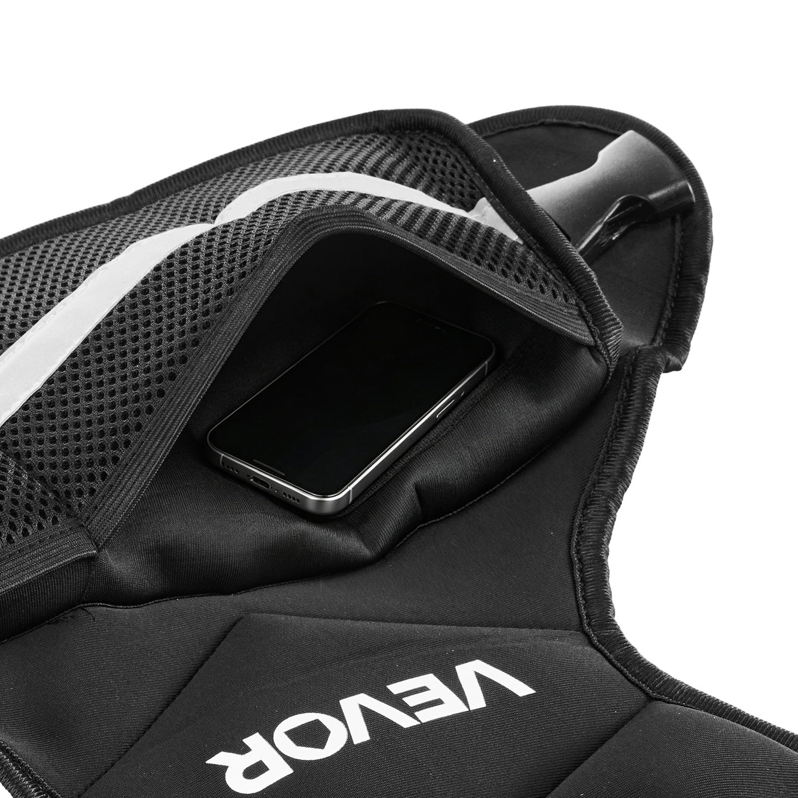 VEVOR Adjustable Weighted Vest, 4.7 kg Comfortable X-Shape Body Weight Vest Set with 6 Weight Packs and Reflective Stripe, for Men Women, Workout Equipment for Strength Training Running Jogging