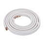 Conjunto de tubulação VEVOR Mini Split de 7620 mm, tubos de cobre com diâmetro externo de 6,4 e 9,5 mm e isolamento de tripla camada, para equipamentos de ar condicionado ou bomba de aquecimento e HVAC com diversos acessórios (cabo de conexão de 8,2 m).