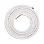 Conjunto de tubulação VEVOR Mini Split de 7620 mm, tubos de cobre com diâmetro externo de 6,4 e 9,5 mm e isolamento de tripla camada, para equipamentos de ar condicionado ou bomba de aquecimento e HVAC com diversos acessórios (cabo de conexão de 8,2 m).